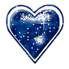 Gif animé coeur bleu